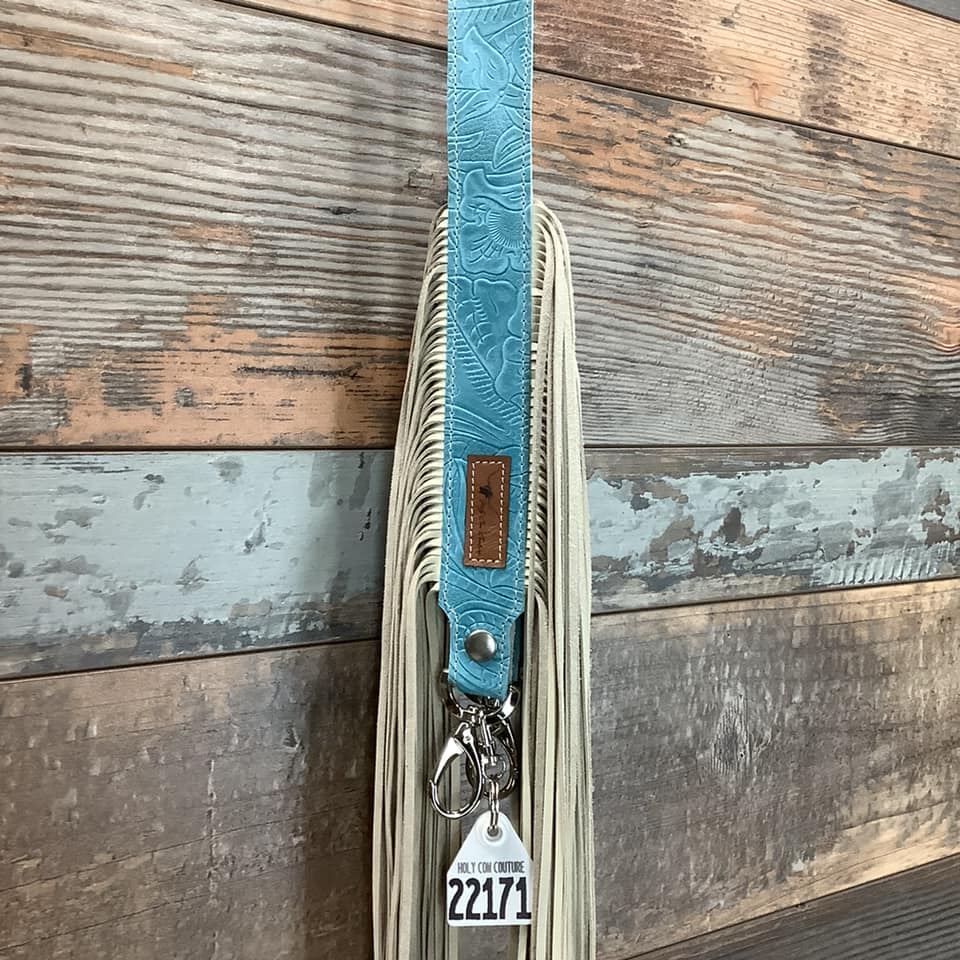 Western Mini Leather Fringe Strap 48" #22171