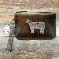 Western Leather Wristlet Clutch #22156