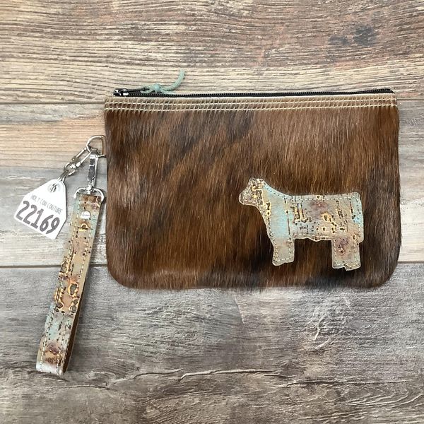Western Leather Wristlet Clutch #22169