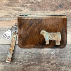 Western Leather Wristlet Clutch #22169