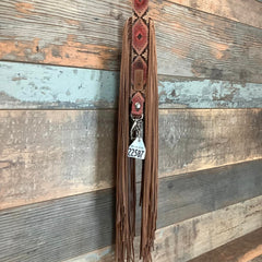 Western Mini Leather Fringe Strap 48" #22587