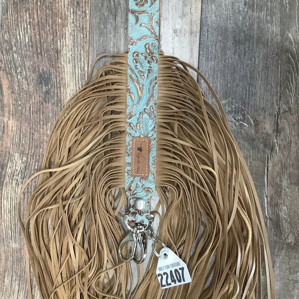 Western Mini Leather Fringe Strap 48" #22407