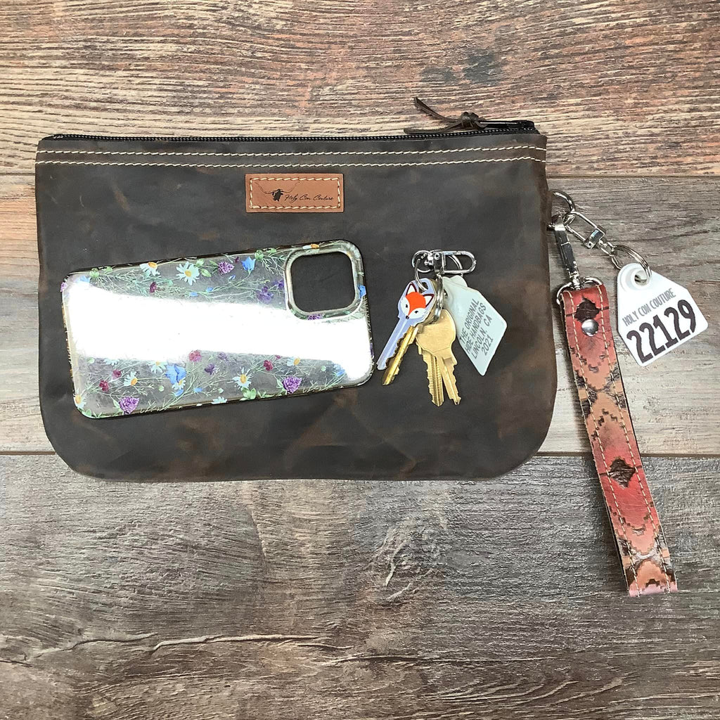 Western Leather Wristlet Clutch #22129