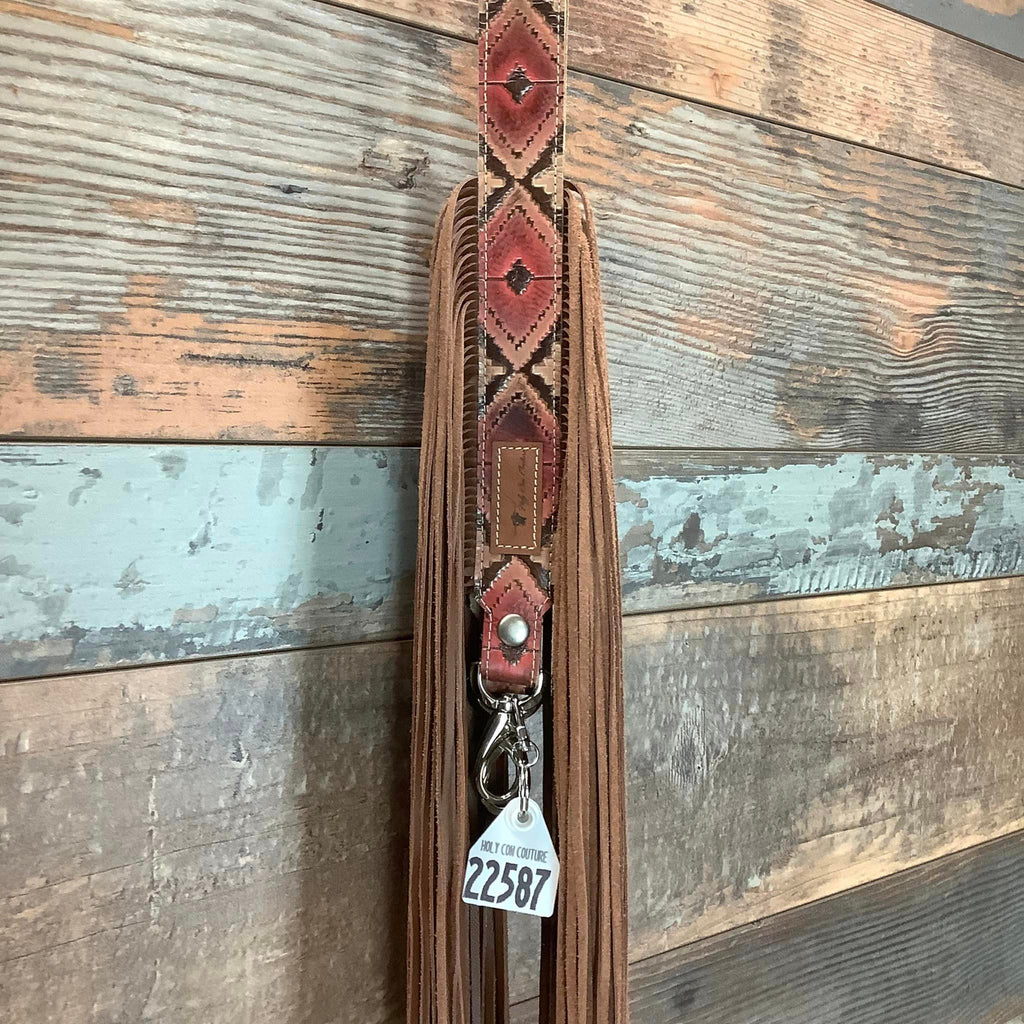 Western Mini Leather Fringe Strap 48" #22587