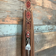 Western Mini Leather Fringe Strap 48" #22587