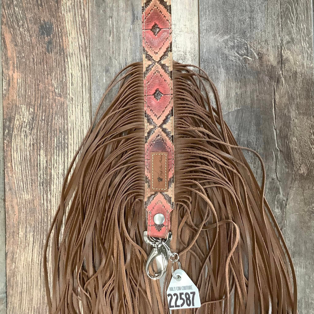 Western Mini Leather Fringe Strap 48" #22587