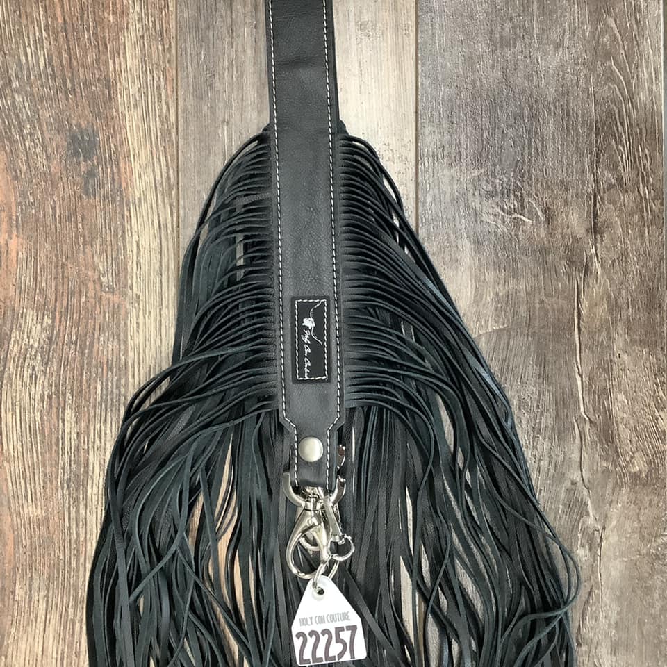 Western Mini Leather Fringe Strap 48" #22257