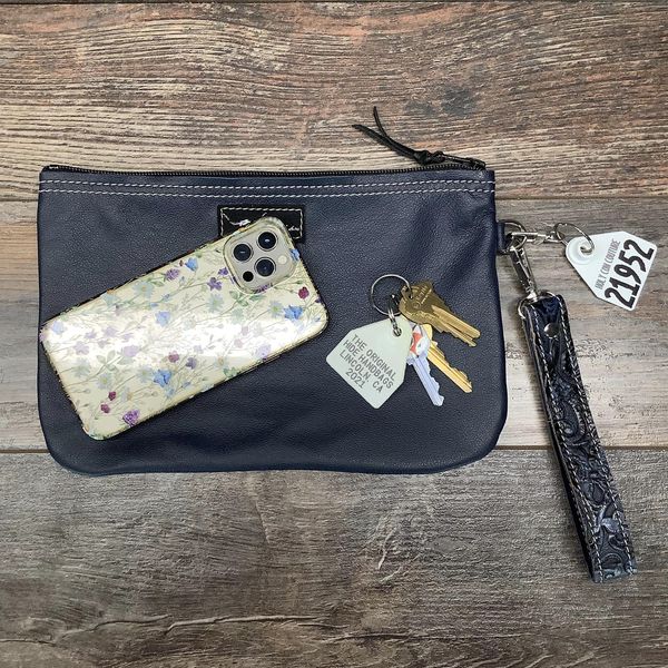 Western Leather Wristlet Clutch #21952