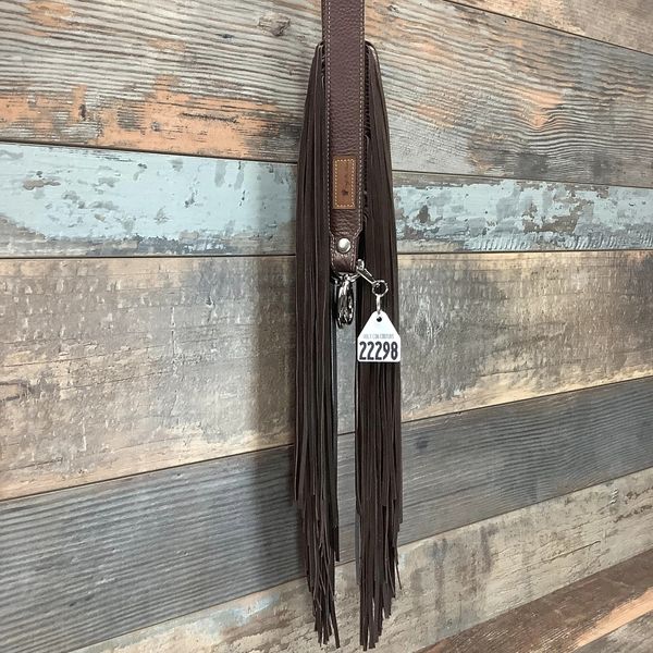 Western Mini Leather Fringe Strap 48" #22298