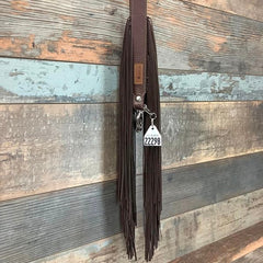 Western Mini Leather Fringe Strap 48" #22298