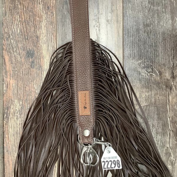 Western Mini Leather Fringe Strap 48" #22298