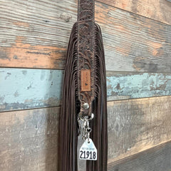 Western Mini Leather Fringe Strap 48" #21918