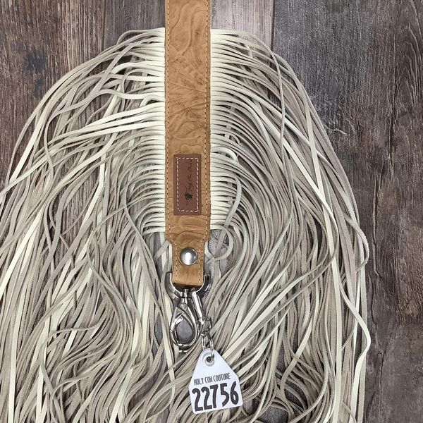 Western Mini Leather Fringe Strap 48" #22756