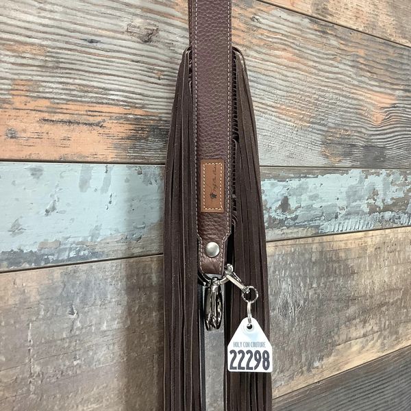 Western Mini Leather Fringe Strap 48" #22298