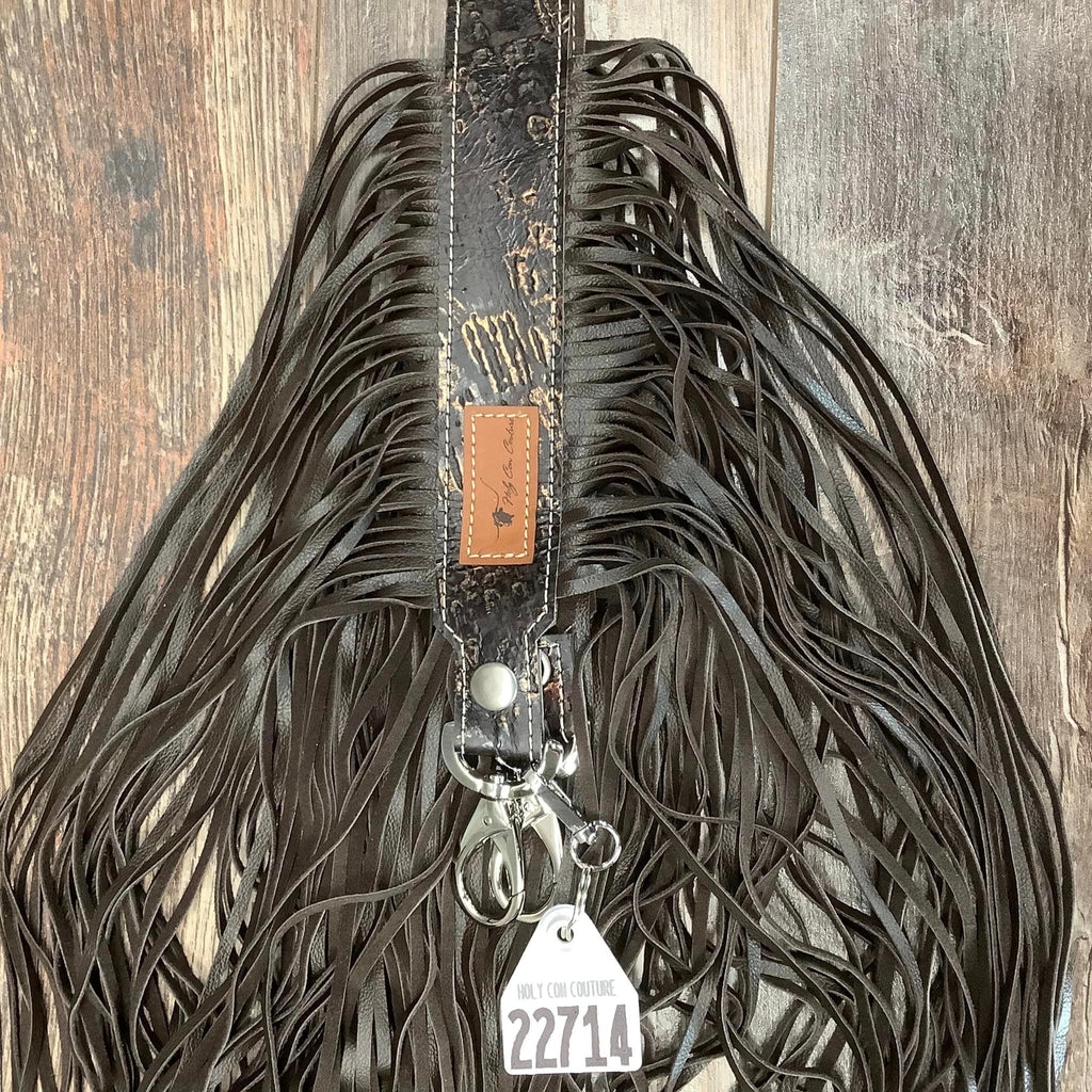 Western Mini Leather Fringe Strap 48" #22714