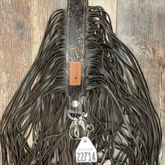 Western Mini Leather Fringe Strap 48" #22714