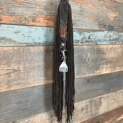 Western Mini Leather Fringe Strap 48" #22714
