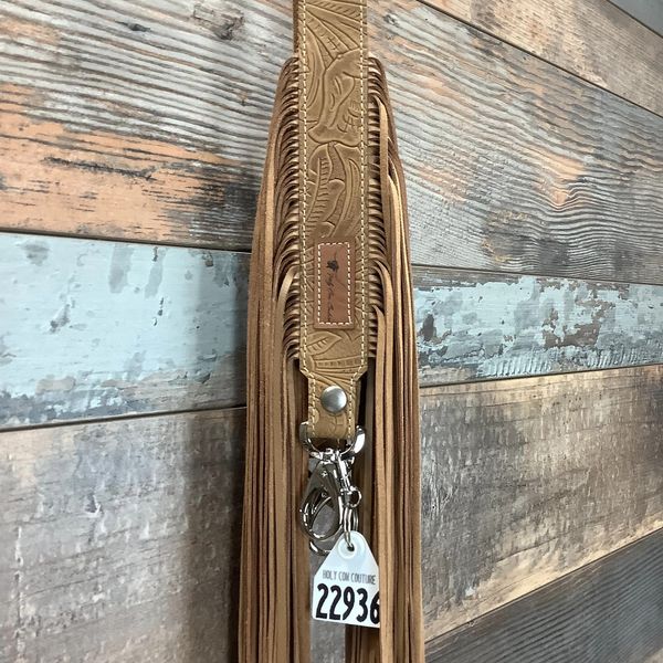 Western Mini Leather Fringe Strap 48" #22936