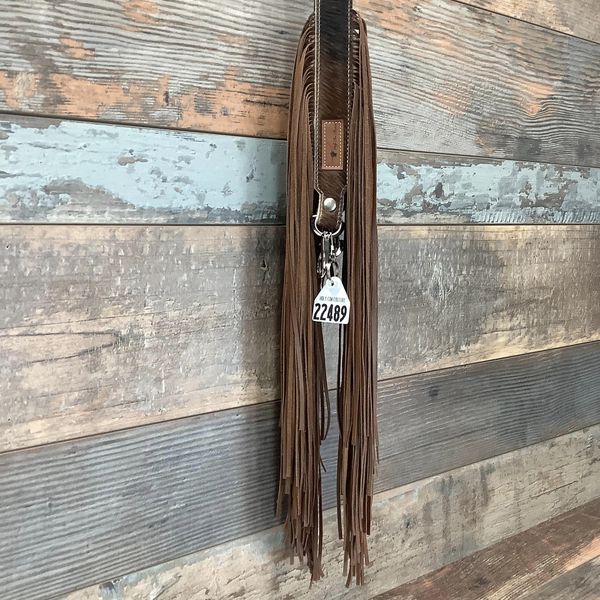 Western Mini Leather Fringe Strap 48" #22489