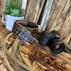 Camera Strap Sling Tan Brown Aztec - 2.5" W