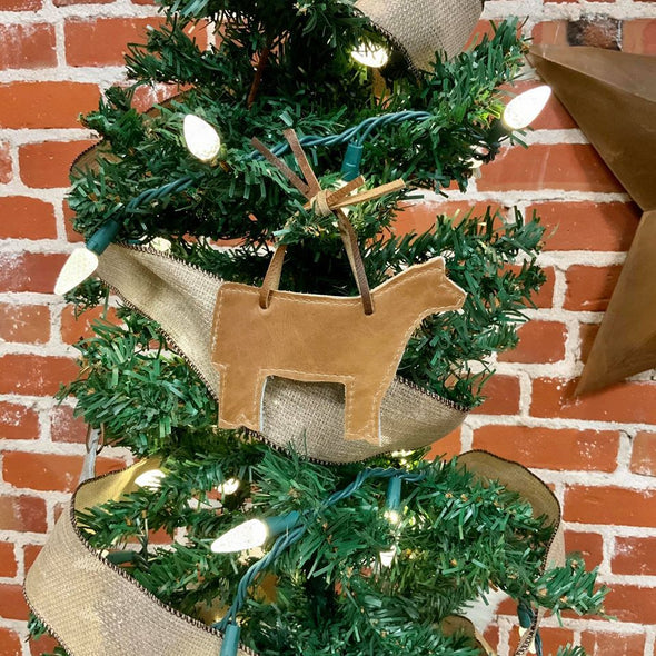 Cowhide Holiday Ornament - Small Cow