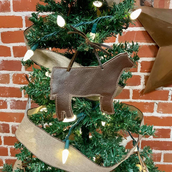 Cowhide Holiday Ornament - Large Cow