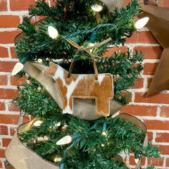 Cowhide Holiday Ornament - Small Cow