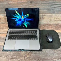Computer Sleeve - Turquoise Teal Paisley Embossed
