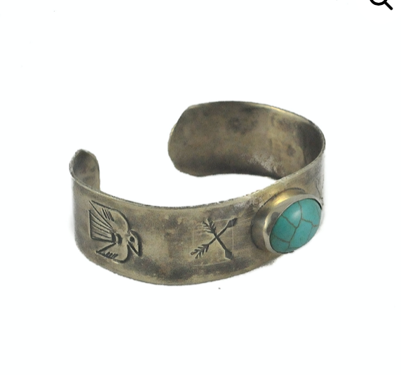Handmade Silver Bracelet with Turquoise