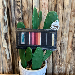 Bandit Wallet with Serape & leather frame  #1305