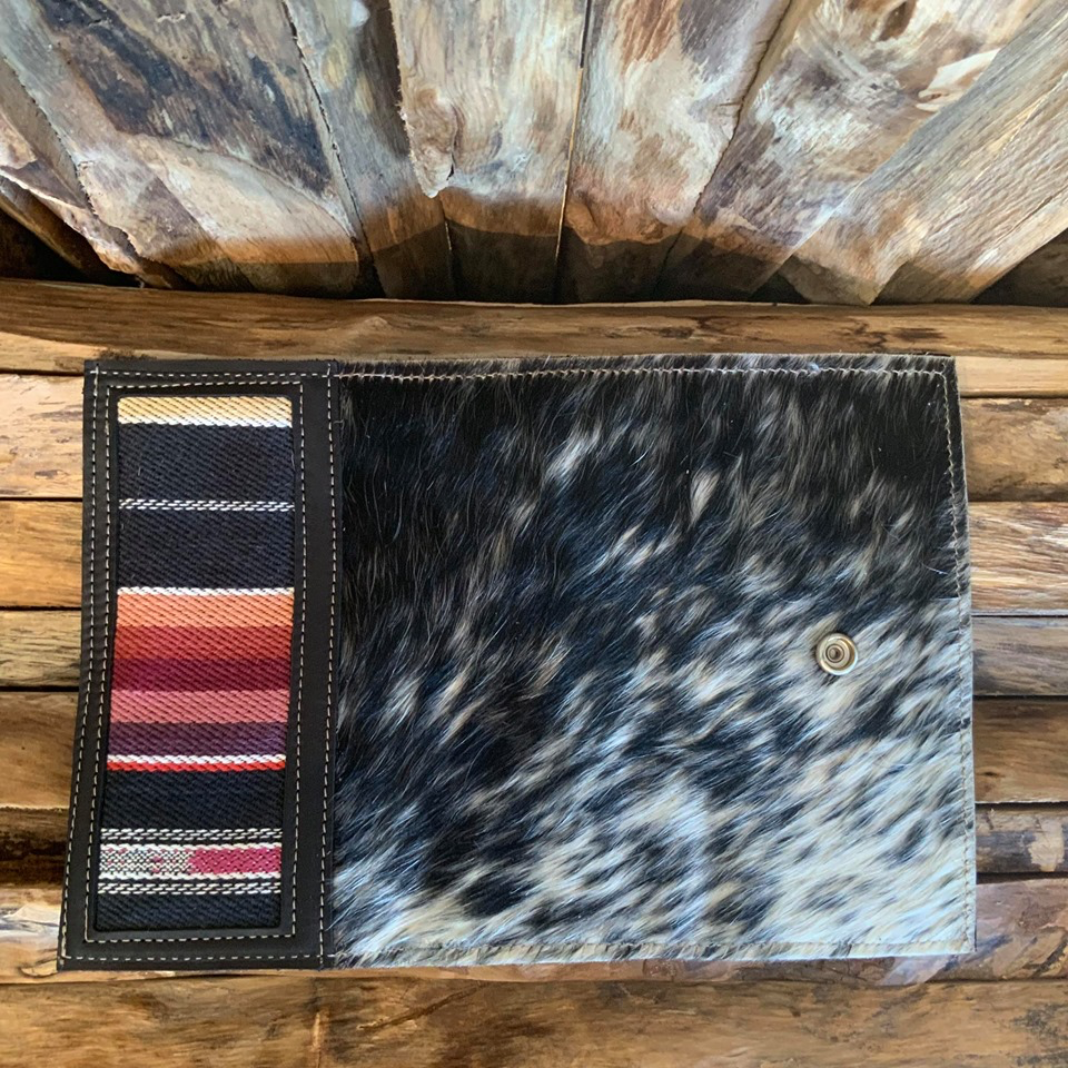 Bandit Wallet with Serape & leather frame  #1303