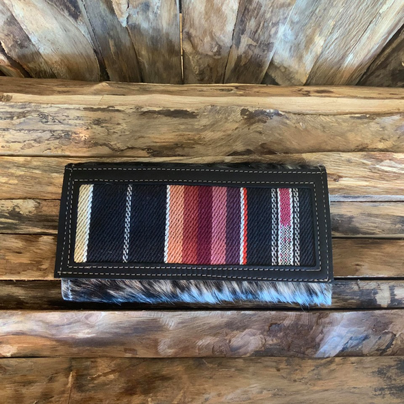 Bandit Wallet with Serape & leather frame  #1303