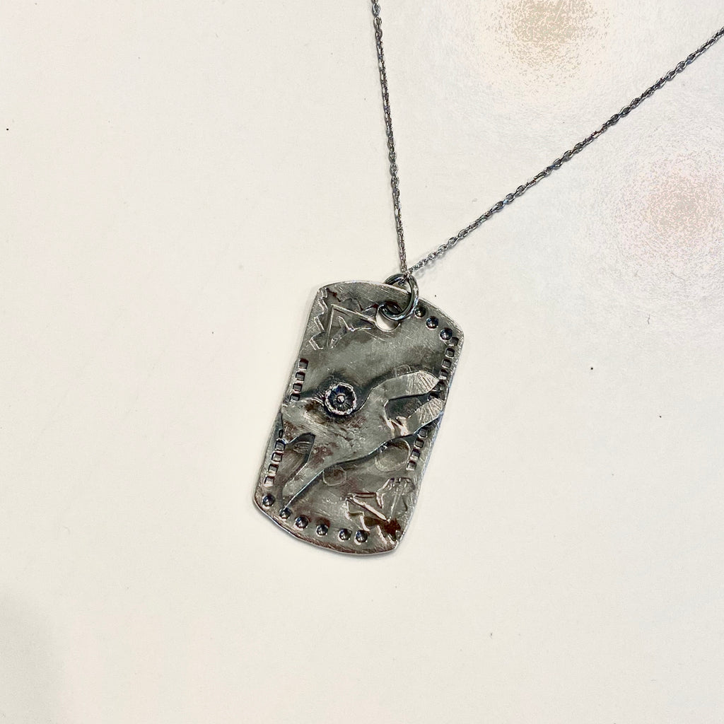 Bucking Horse Dog Tag
